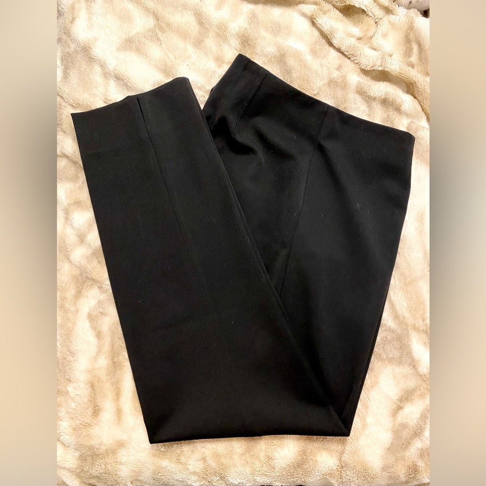 NWOT Black Vintage CACHE Split Cuff Dress Slacks Trousers Pants Size 12.